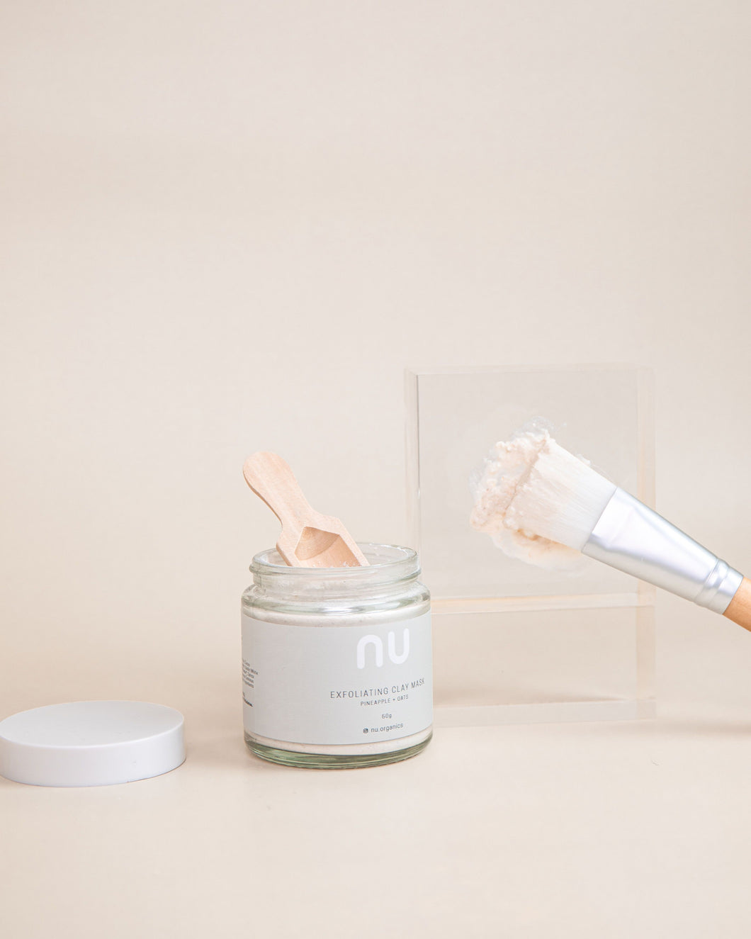 Exfoliating Clay Mask - Natural Ingredients, Nu Organics